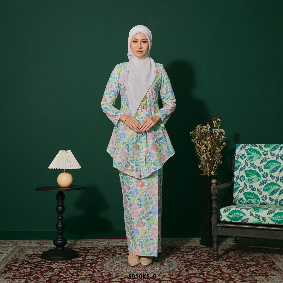 Kebaya Saloma in Teal Green (S010KS-5)