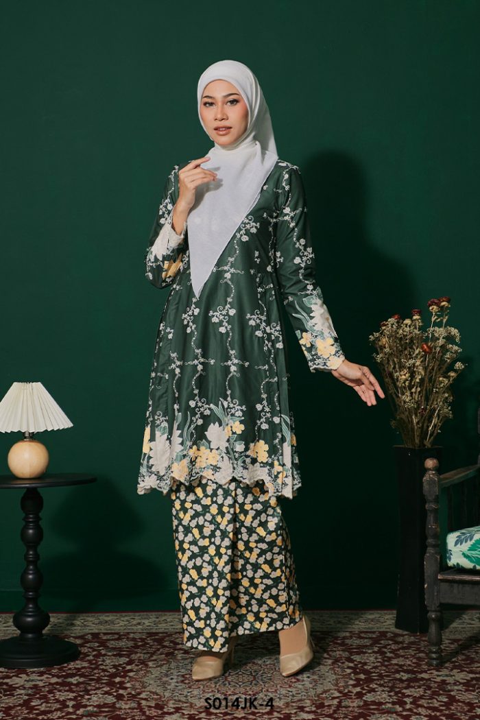 Juliana Kurung in Hunter Green (S014JK-4)