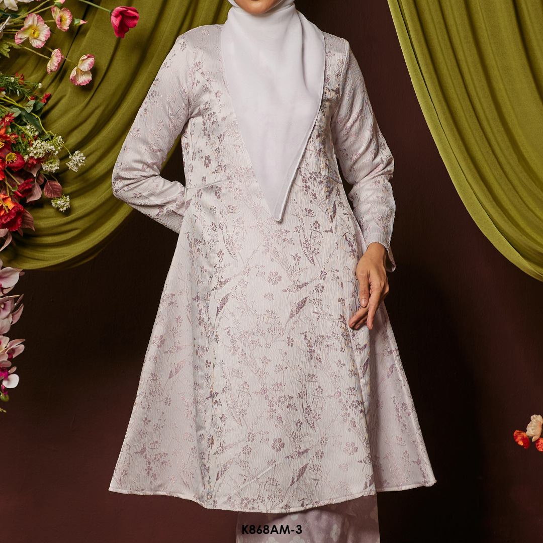 Ameera Kurung in Lilac (K868AM-3) - Image 4