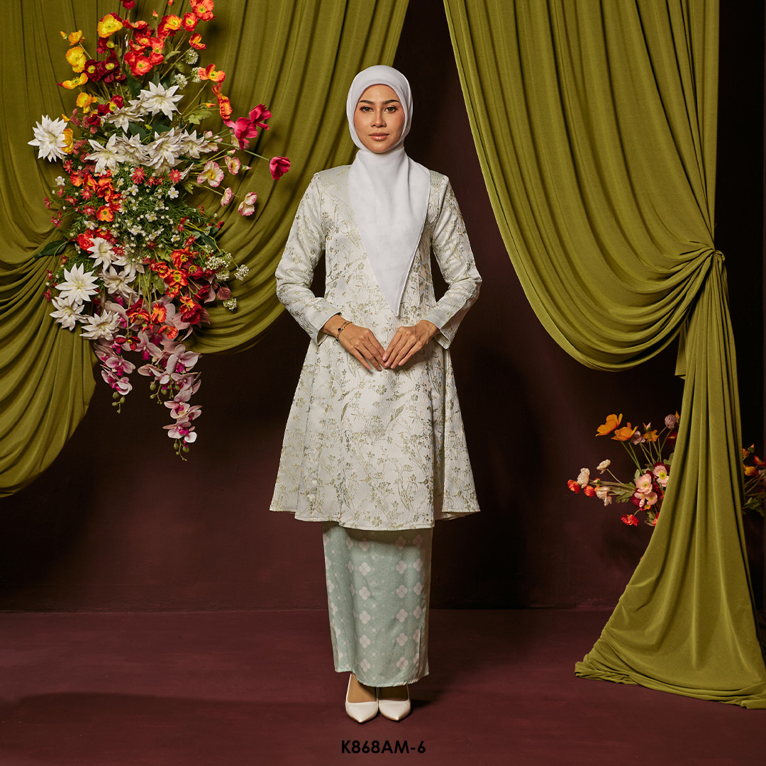 Ameera Kurung in Sage Green (K868AM-6)