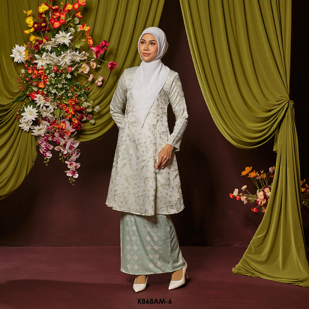 Ameera Kurung in Sage Green (K868AM-6) - Image 2