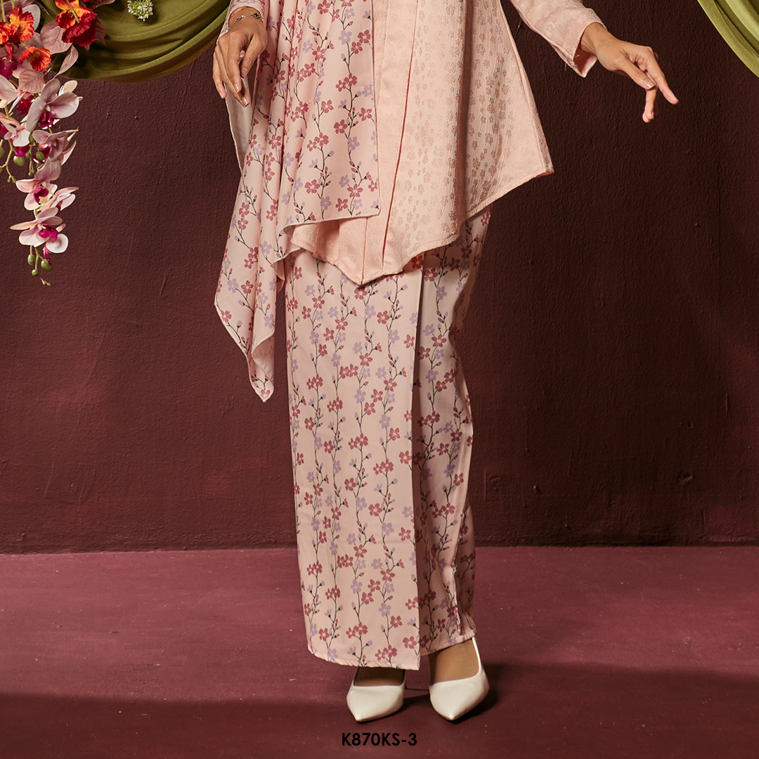 Kebaya Saloma With Shawl in Pink (K870KS-3) - Image 3