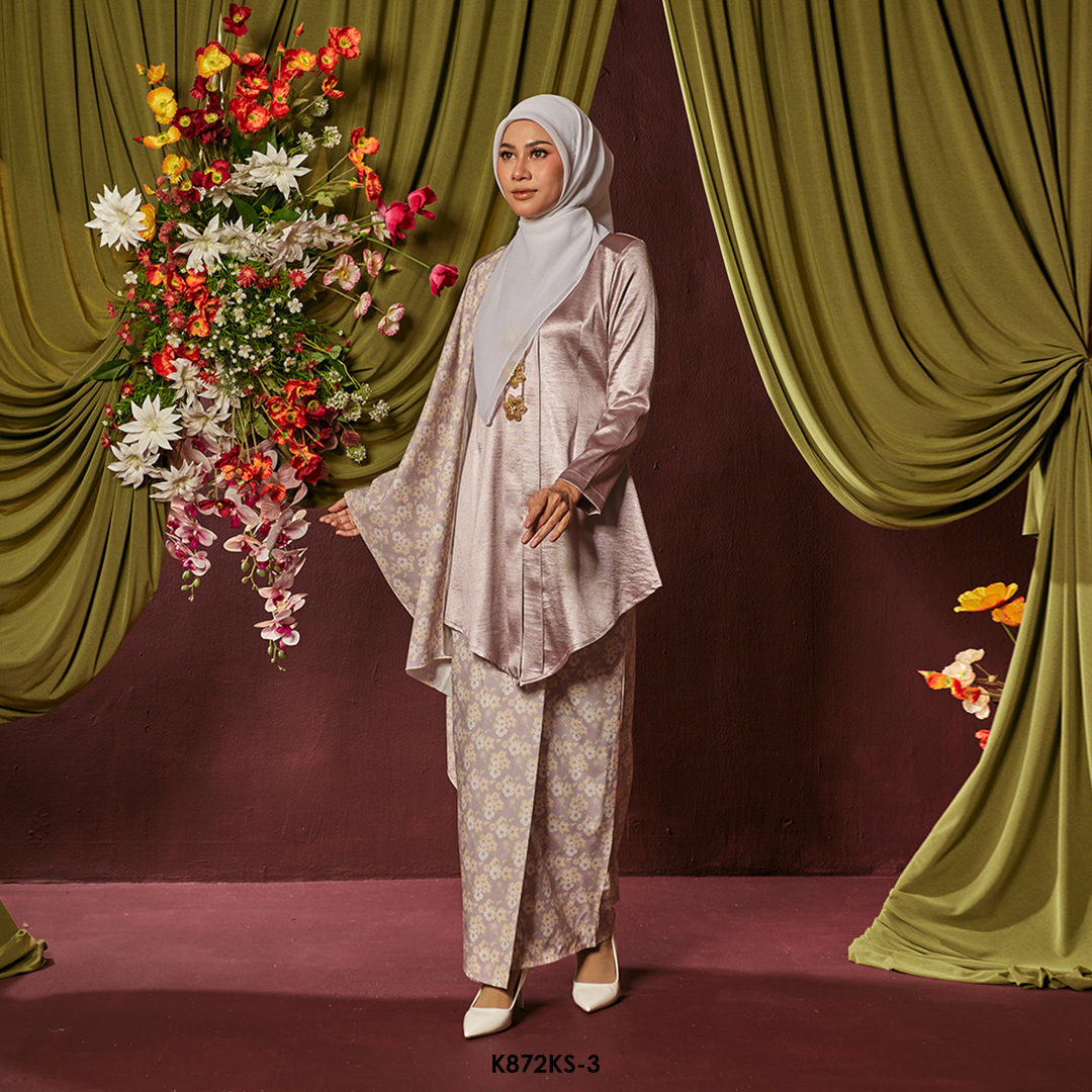 Kebaya Saloma With Shawl in Lilac (K872KS-3) - Image 2