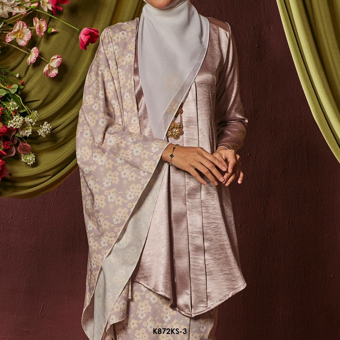 Kebaya Saloma With Shawl in Lilac (K872KS-3) - Image 4