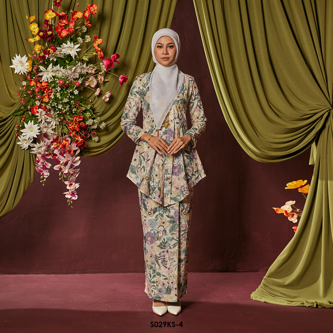 Kebaya Saloma in Pale Mustard (S029KS-4)