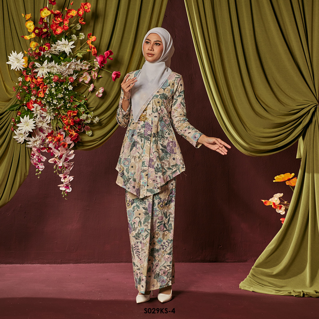 Kebaya Saloma in Pale Mustard (S029KS-4) - Image 2