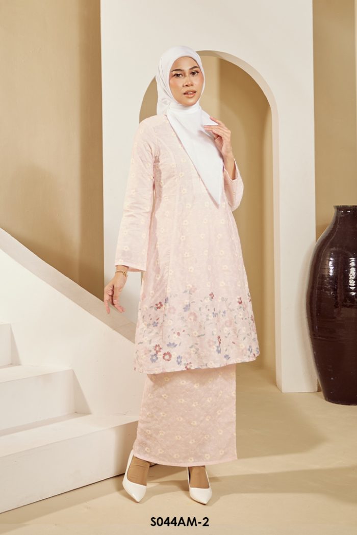Ameera Kurung in Pink (S044AM-2)