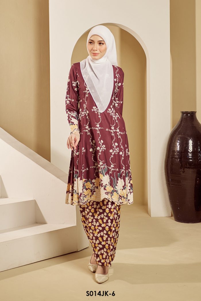 Juliana Kurung in Wine Red (S014JK-6)
