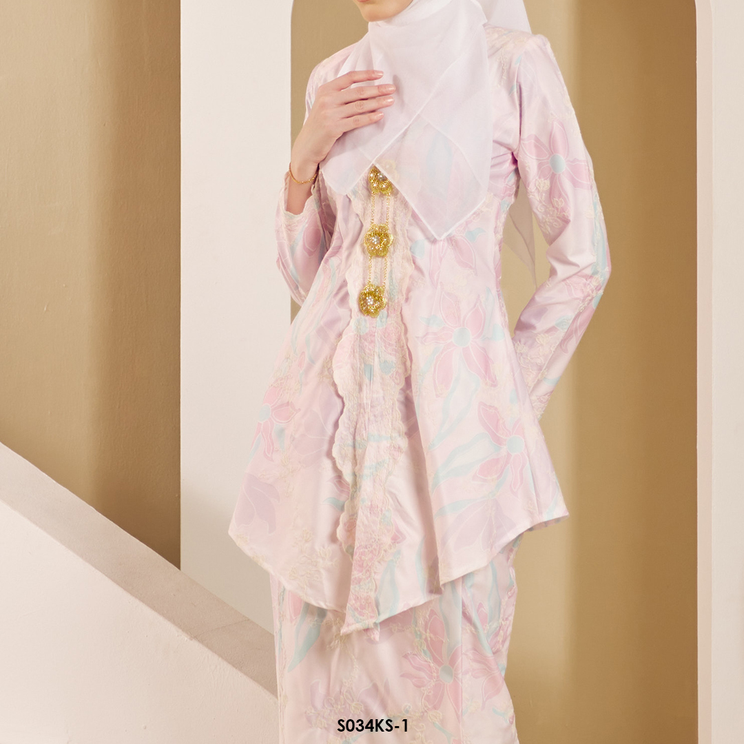 Kebaya Saloma in Light Lilac (S034KS-1) - Image 3