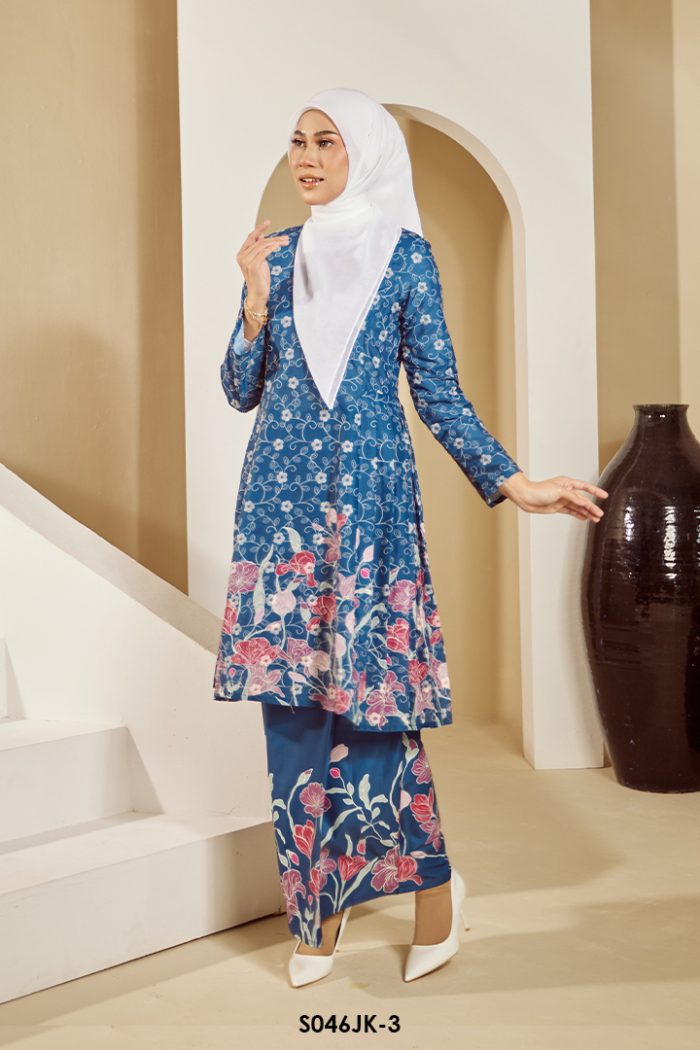 Juliana Kurung in Dark Blue (S046JK-3)