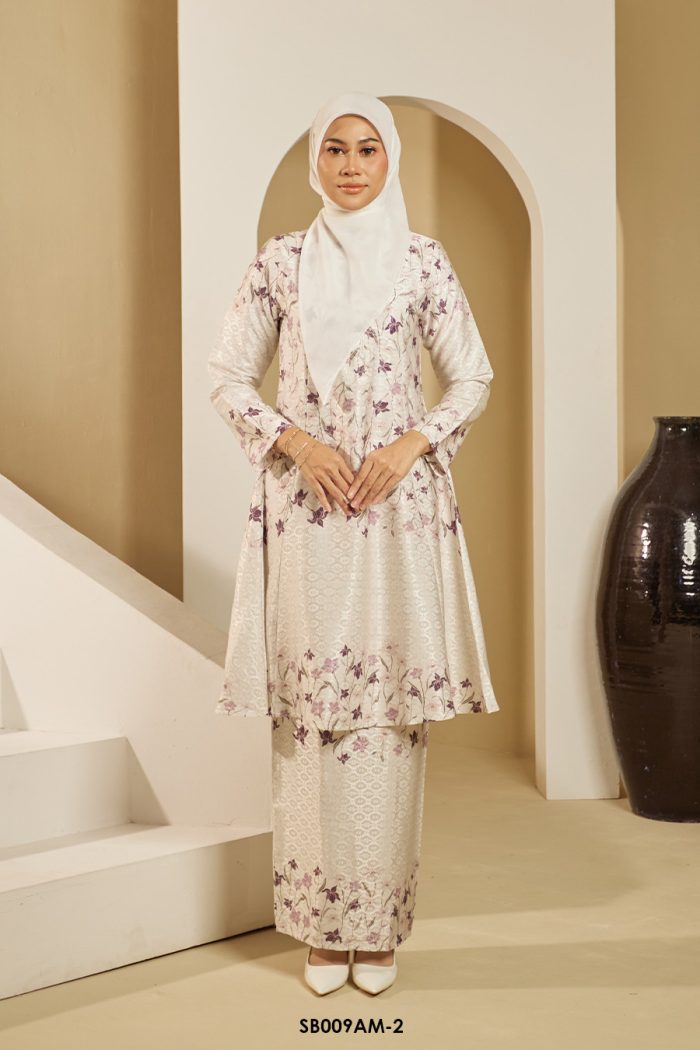 Ameera Kurung in Ivory (SB009AM-2)