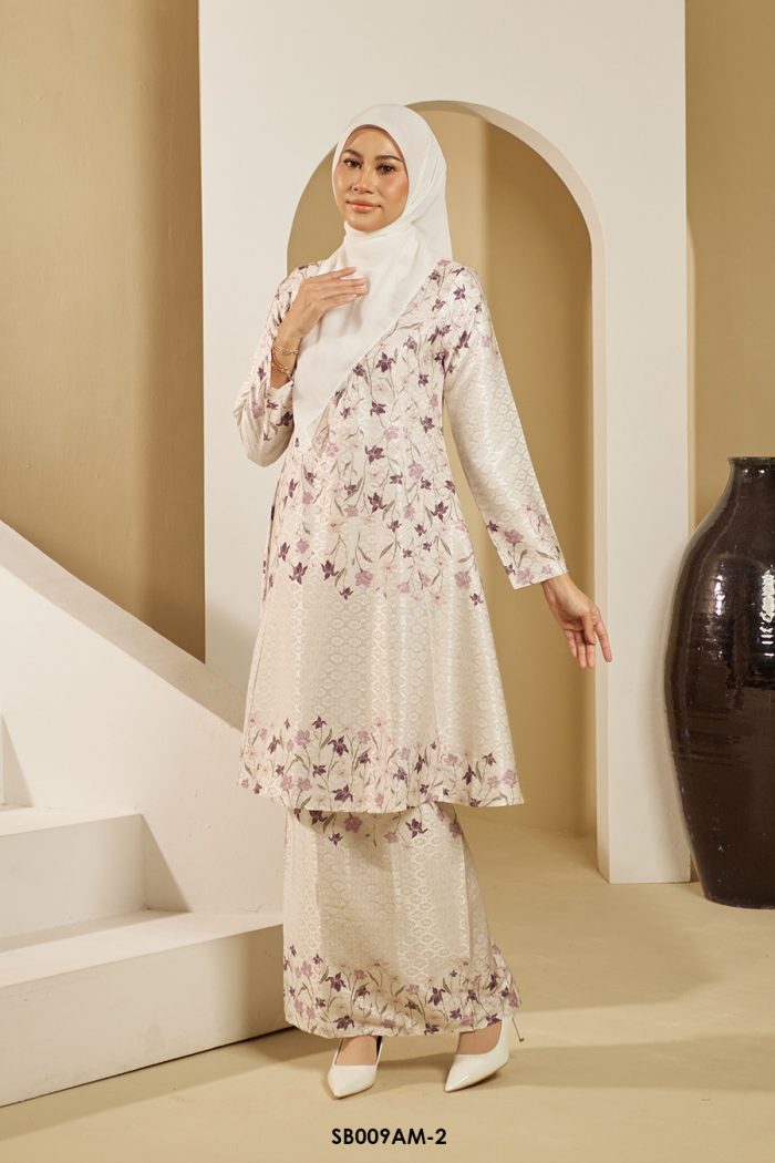 Ameera Kurung in Ivory (SB009AM-2)