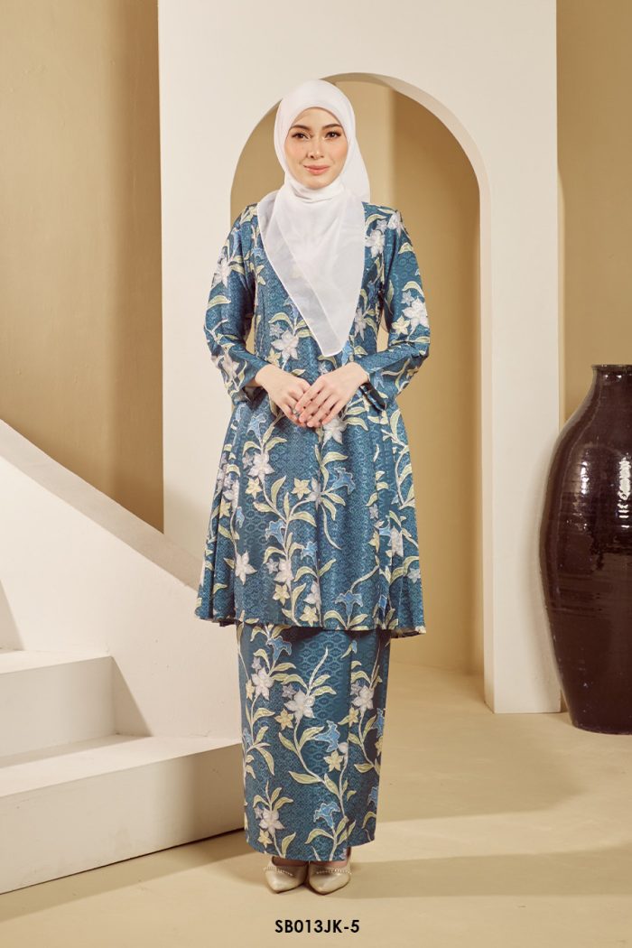 Juliana Kurung in Teal Blue (SB013JK-5)