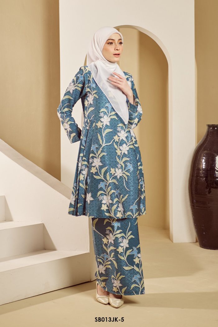 Juliana Kurung in Teal Blue (SB013JK-5)