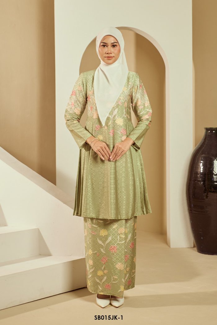 Juliana Kurung in Lime Green (SB015JK-1)