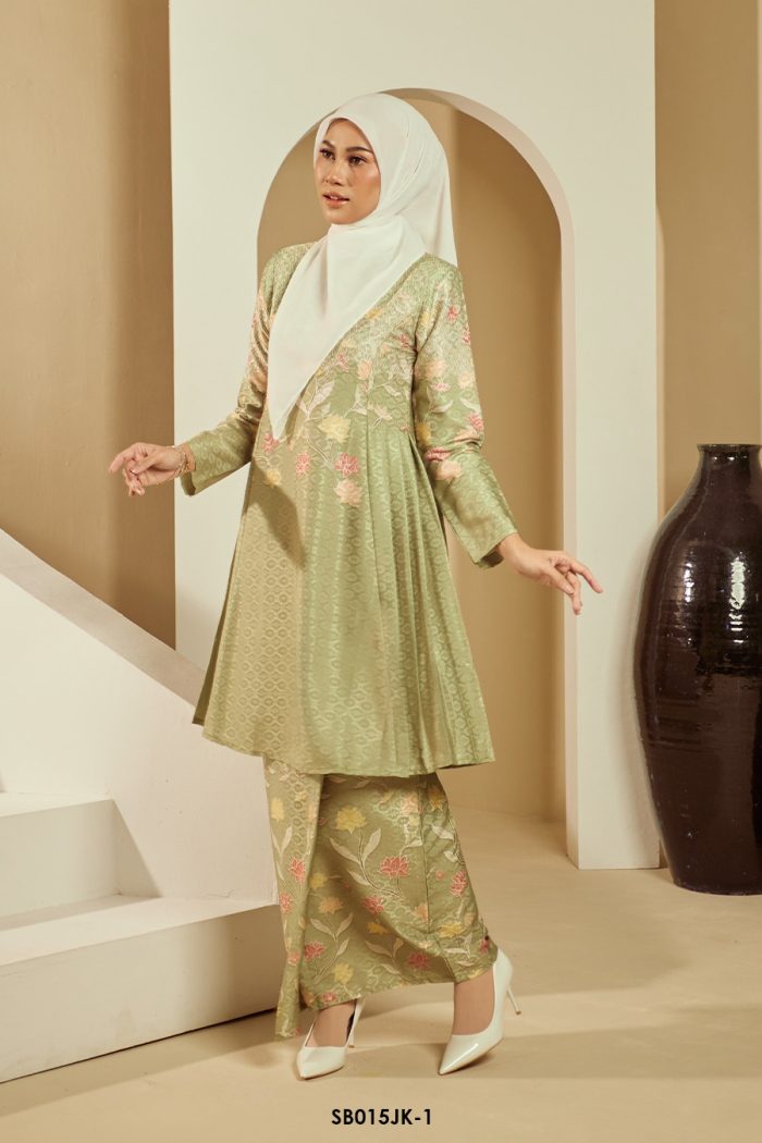 Juliana Kurung in Lime Green (SB015JK-1)
